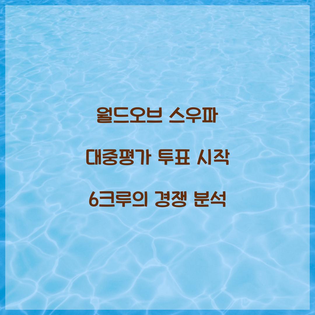 월드오브 스우파 대중평가 투표