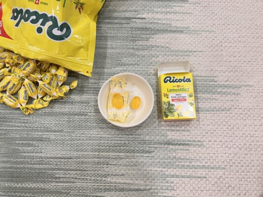 리콜라 40g과 342g 캔디 비교 사진