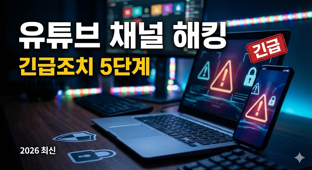 2026년 최신｜유튜브 채널 해킹 당했을 때 대처법: 내 채널 지키는 긴급 조치 5단계