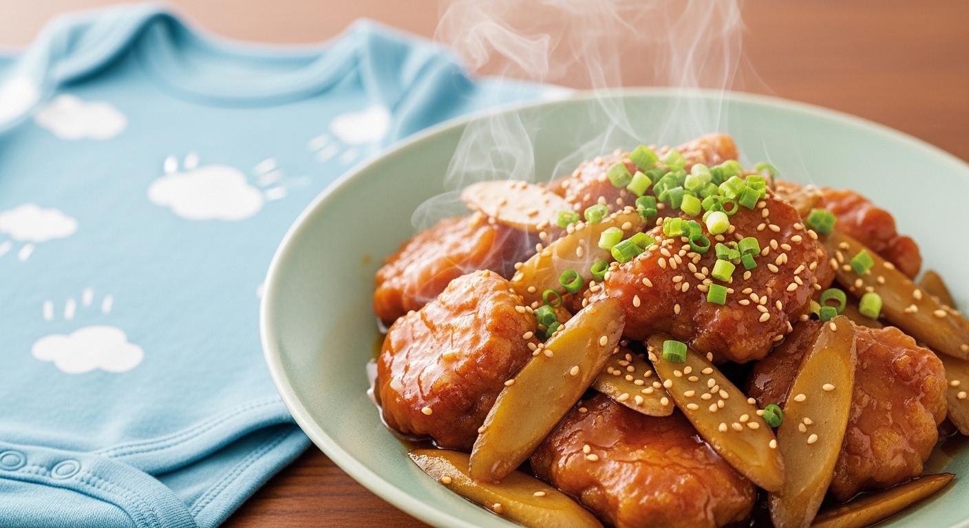 아기 피부 식혀주는 우엉탕수육