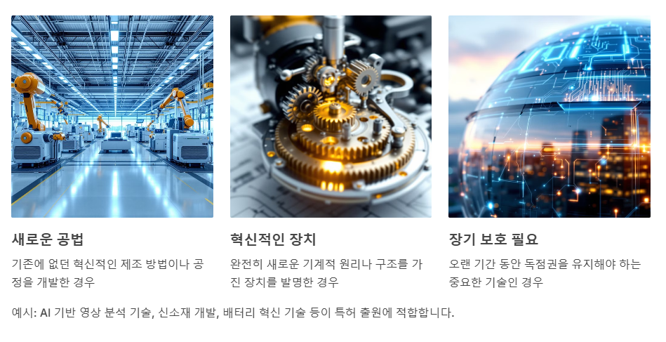 특허가 적합한 경우