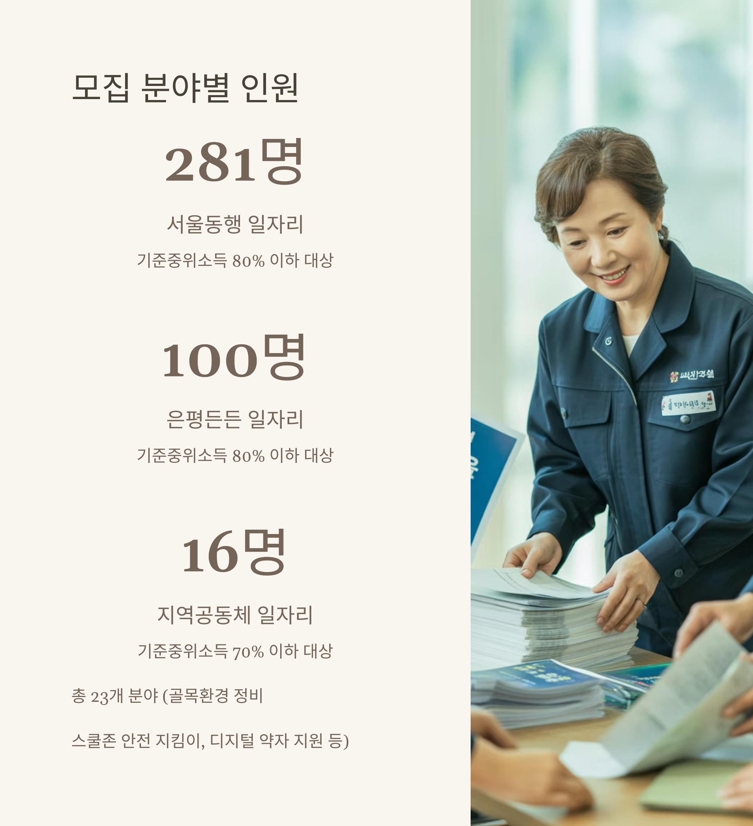 은평구 2025년 하반기 공공일자리 모집