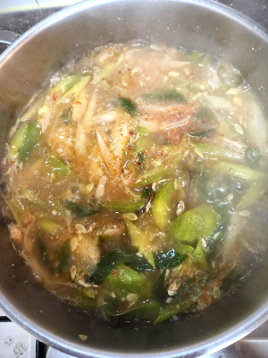 호박새우젓찌개 만드는 과정