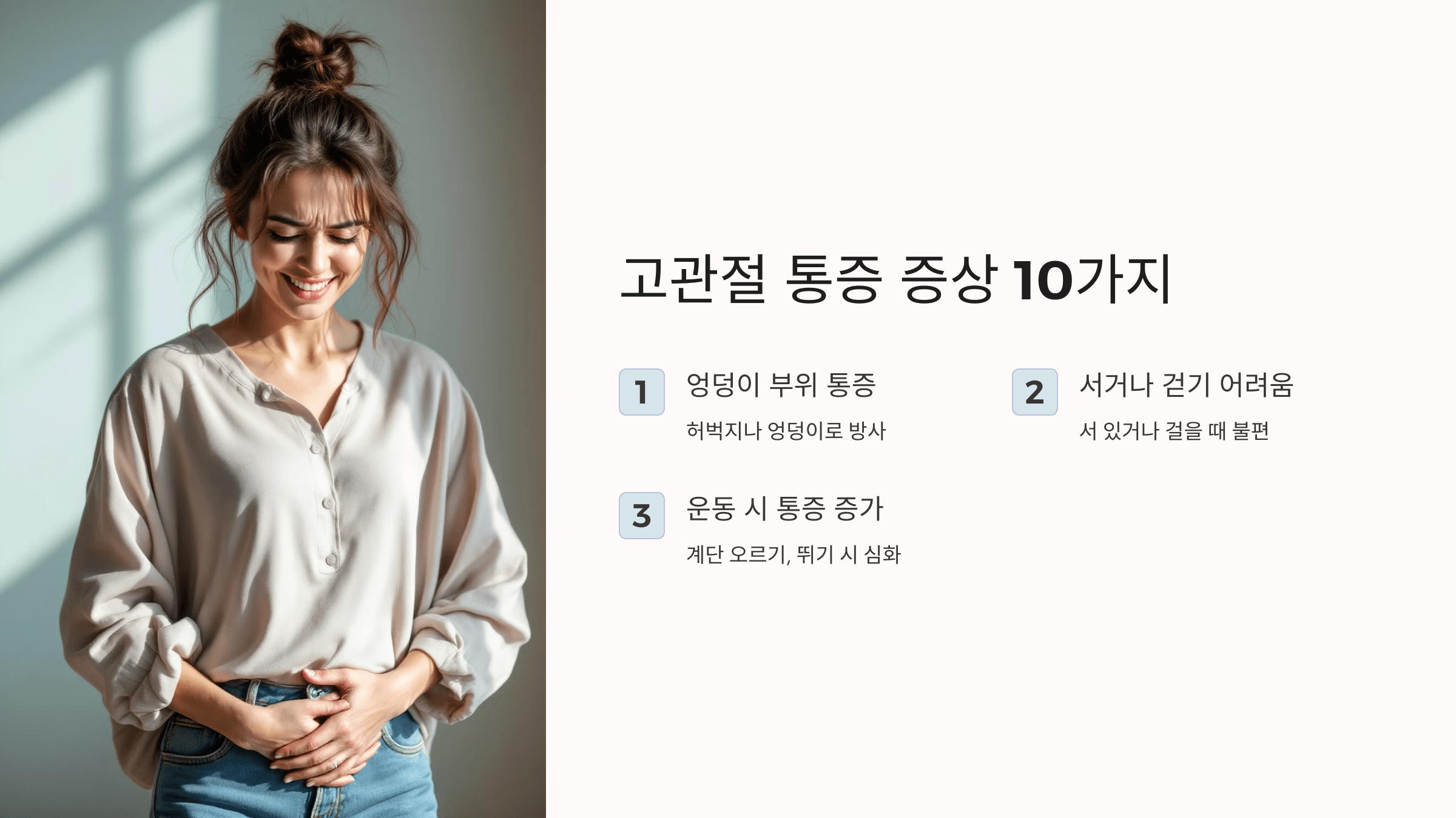 고관절 통증과 관련된 사진입니다.