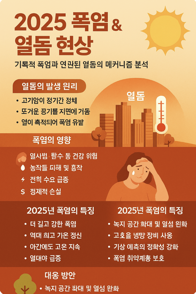 2025년 기록적 폭염과 열돔 현상: 지구가 보내는 가장 강력한 경고