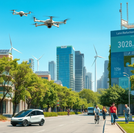 AI를 활용해서 탄소를 줄이고 지구를 지키는 이미지