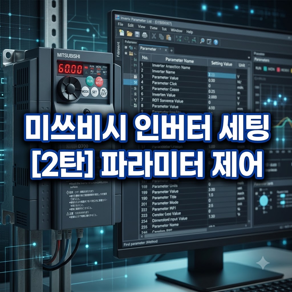 초보자를 위한 미쓰비시 인버터 셋업 가이드 (2탄: 파라미터 리스트 제어)