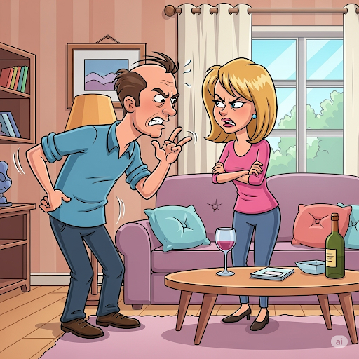 부부싸움하는 모습