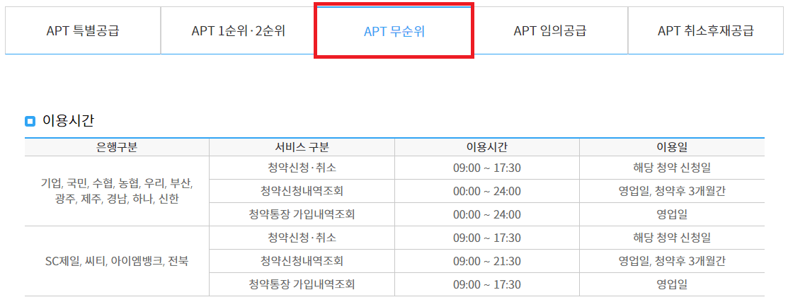무순위 청약 방법