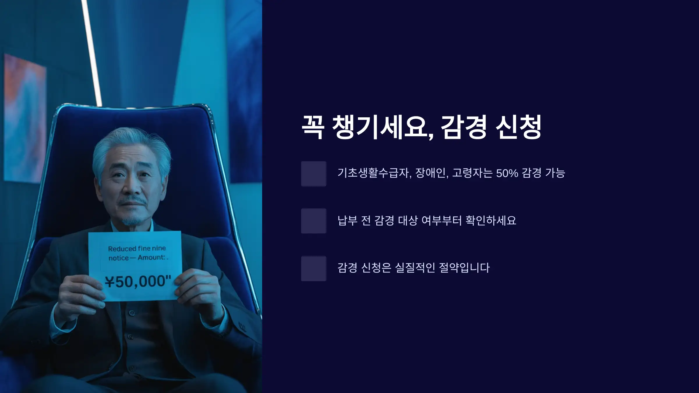 꼭 챙기세요, 감경 신청