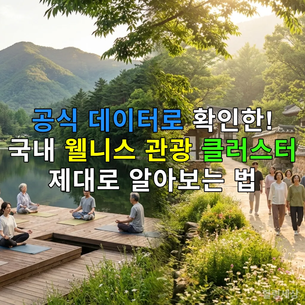한국의 아름다운 자연 속에서 요가와 명상 등 웰니스 활동을 즐기는 사람들의 모습