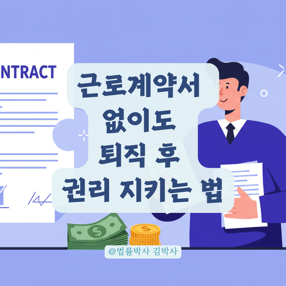 근로계약서 없이 일했다면? 퇴직 후 받을 수 있는 권리 총정리.