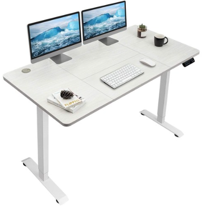 호몰HOMALL 높이조절 전동책상 모션데스크 공부 사무용 조절 스탠드 테이블, 순백