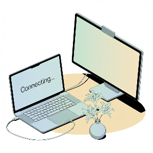 노트북 외부 모니터 연결 방법 이미지