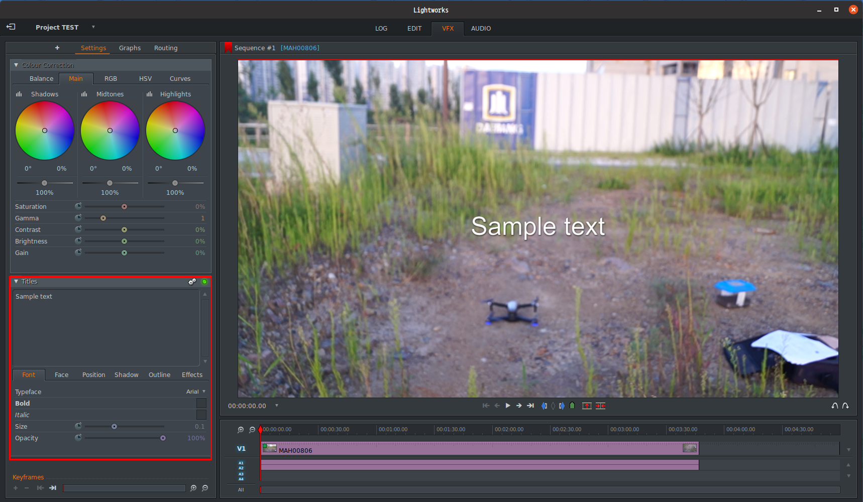 라이트웍스 텍스트 효과 수정