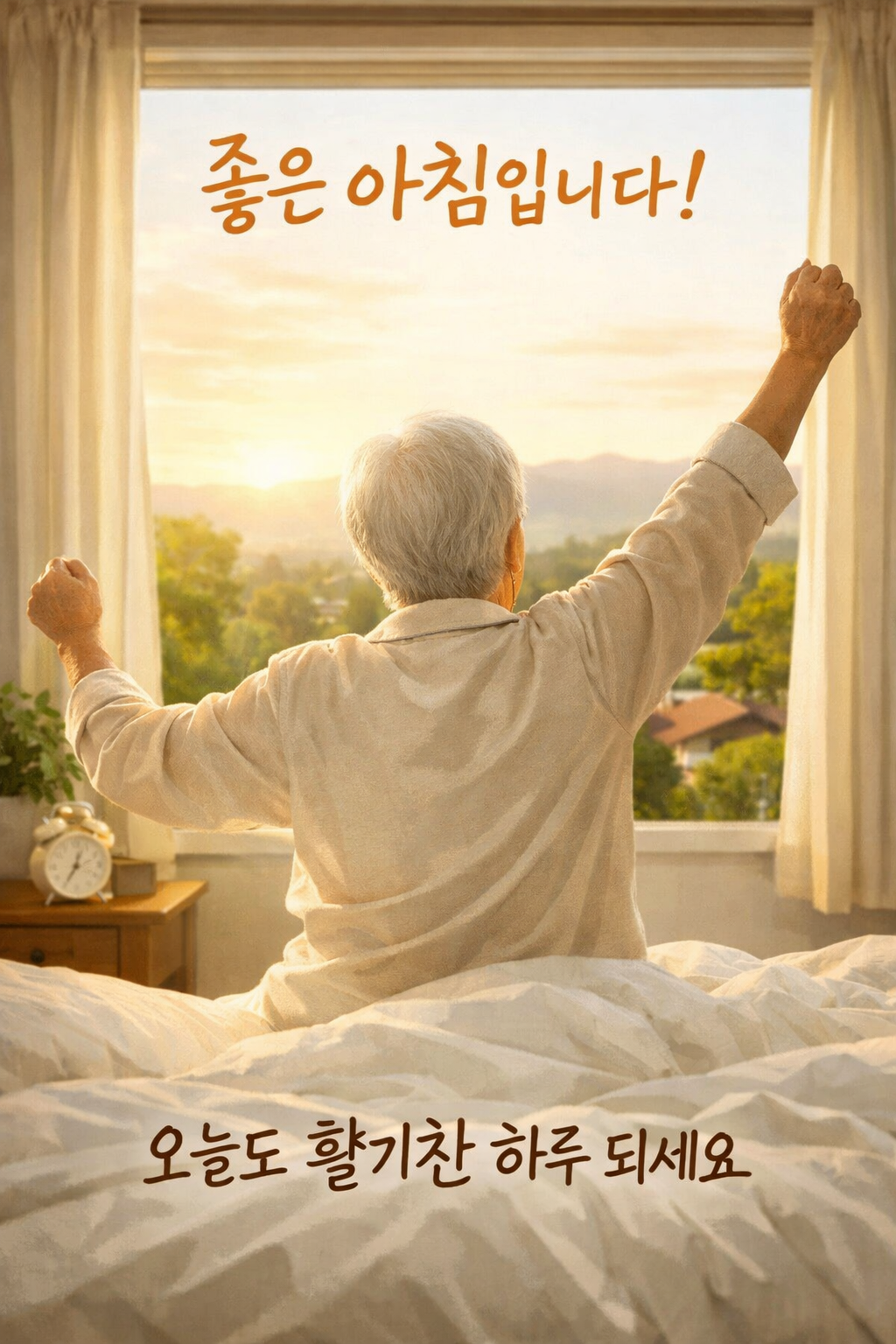 기지개하는 노인