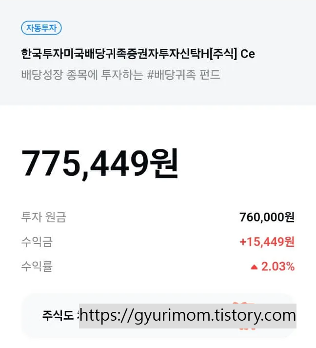 카카오페이증권 펀드 1년 반 자동투자 후기