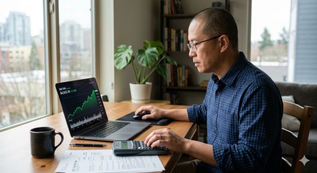 미국 주식 세금 계산과 절세 전략을 확인하는 투자자 모습