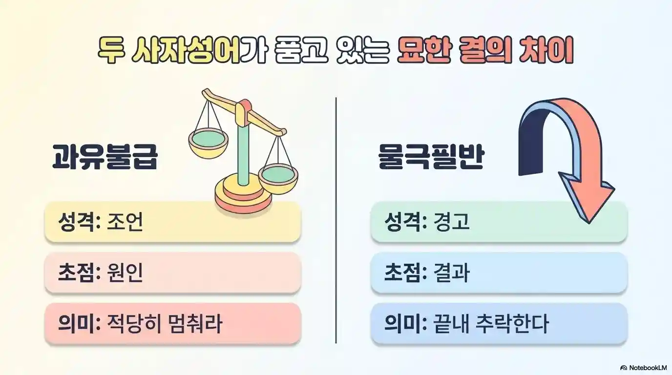 물극필반과 과유불급 차이