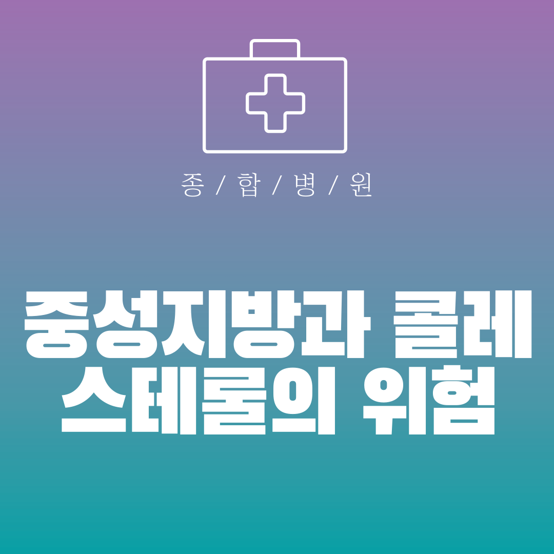 중성지방과 콜레스테롤의 위험