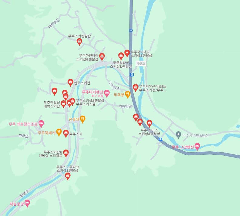 무주스키장 주변 렌탈샵