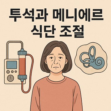 투석환자가 메니에르 질환도 가지고 있는 사진