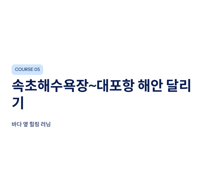 속초 근교 산책·달리기·트레킹 명소 완벽 가이드
