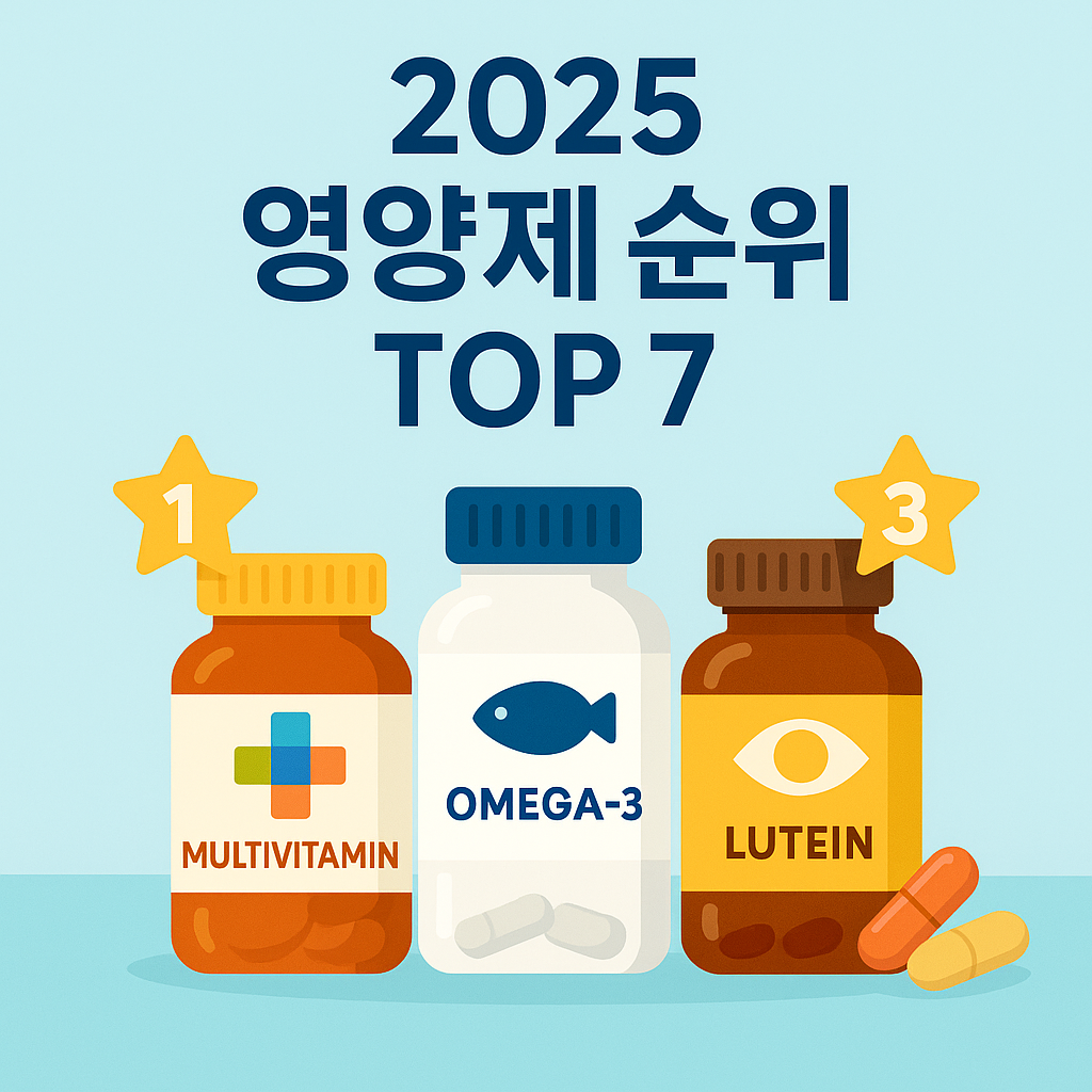 2025 영양제 순위 TOP7 &oplus; 성분별 추천 가이드