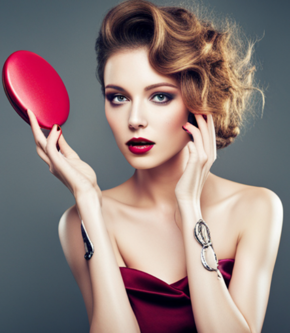 선크림을 바르는 여자