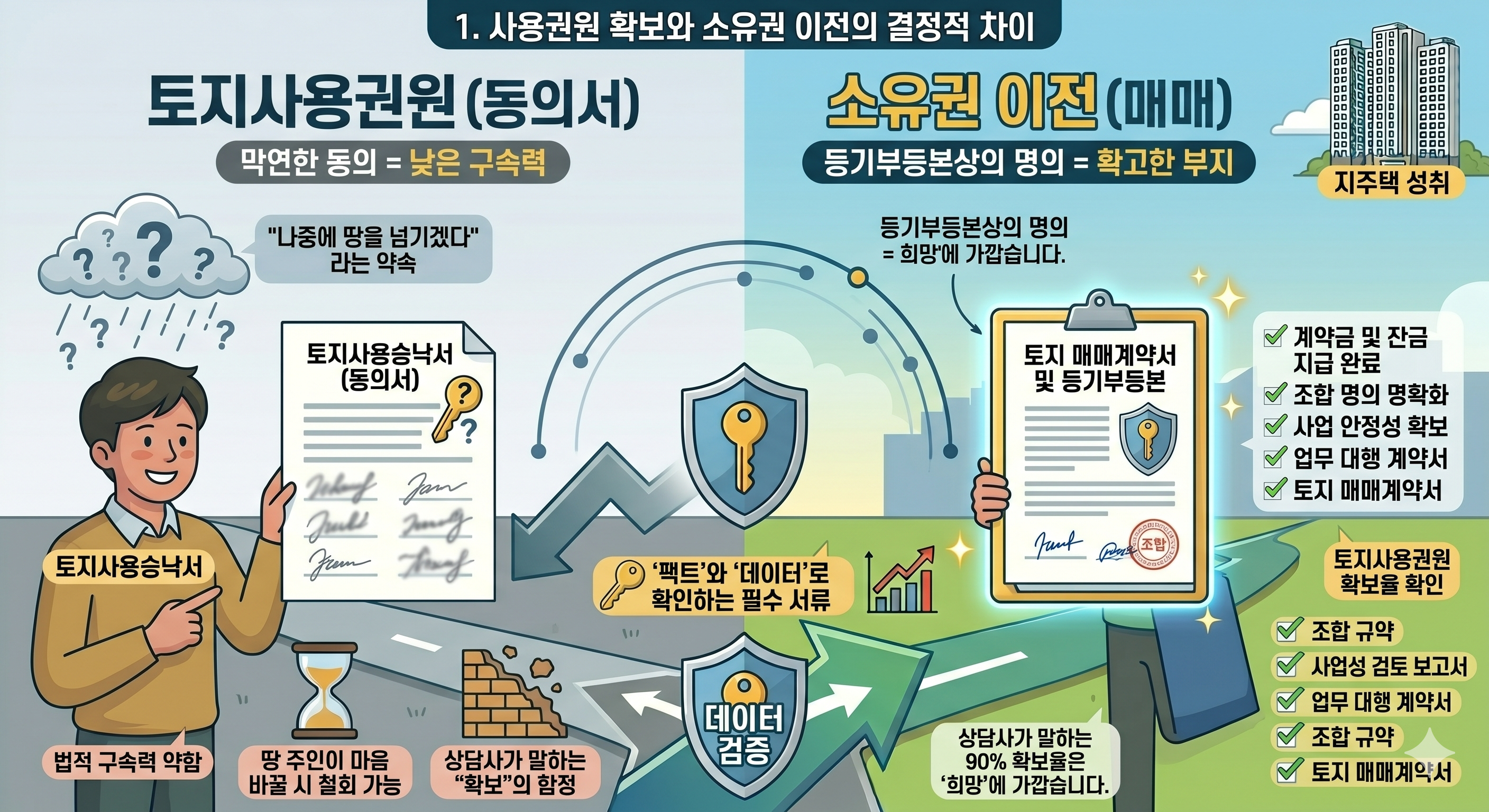 사용권원 확보와 소유권 이전의 결정적 차이