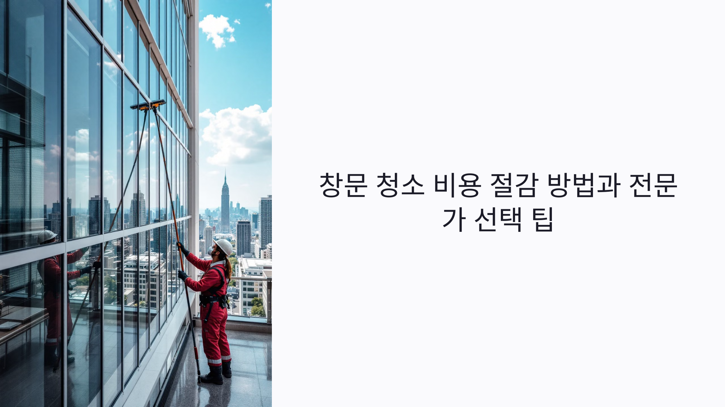 창문 청소 비용 절감 방법과 전문가 선택 팁: 고층 창문 청소하는 법