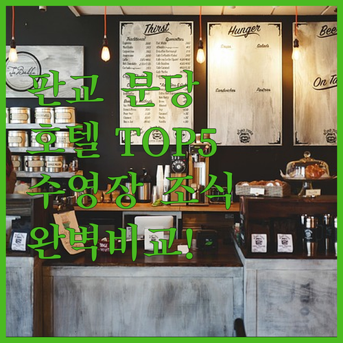 판교 분당 호텔 추천 5곳 수영장 시..