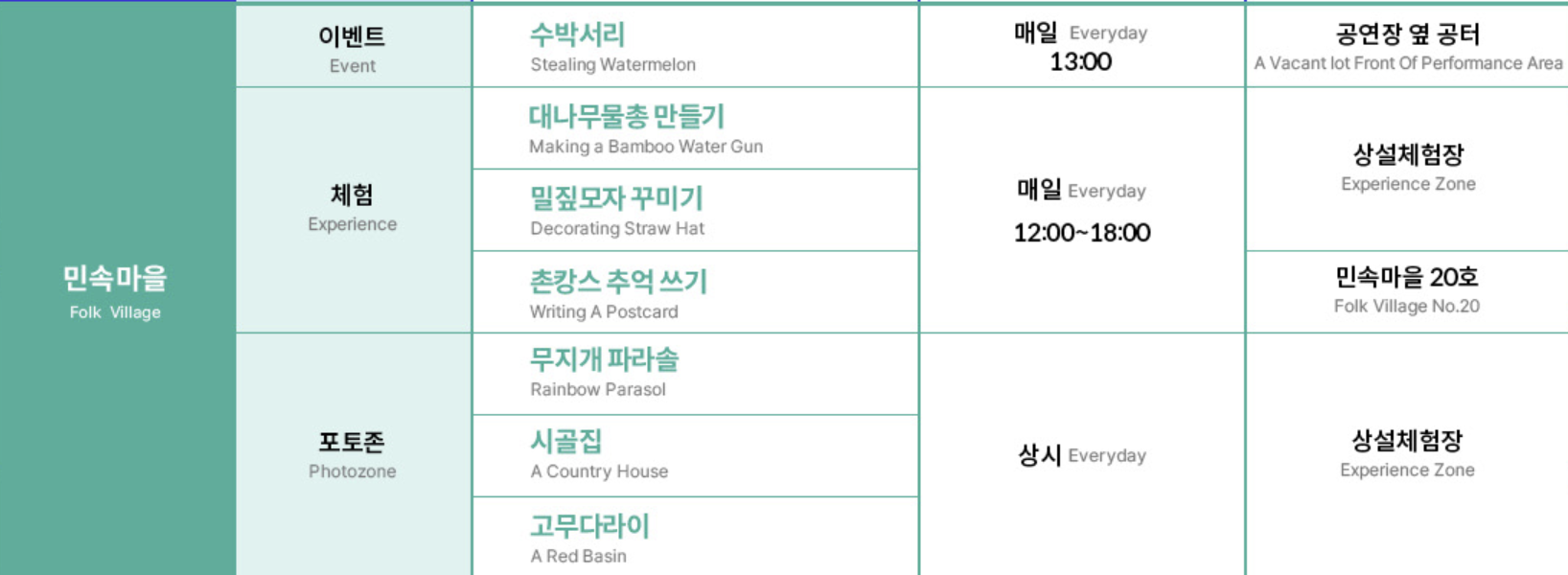 속촌리 촌캉스 행사