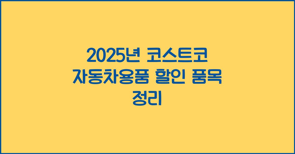 코스트코 자동차용품