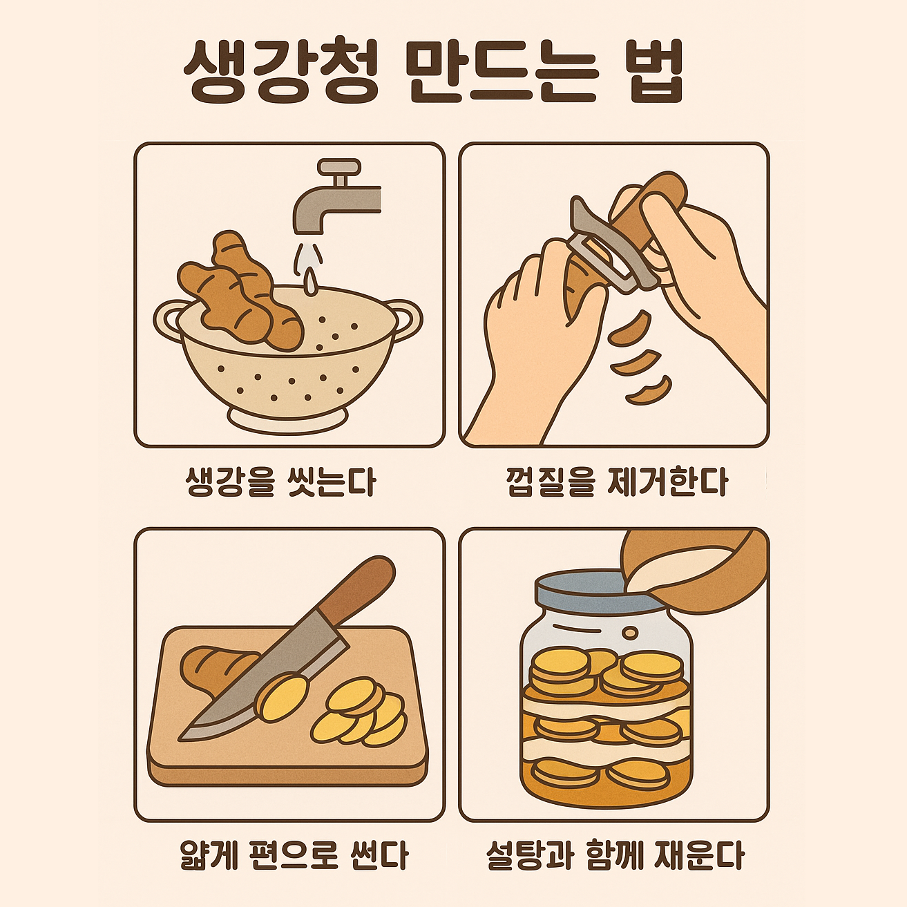 생강청 만들기