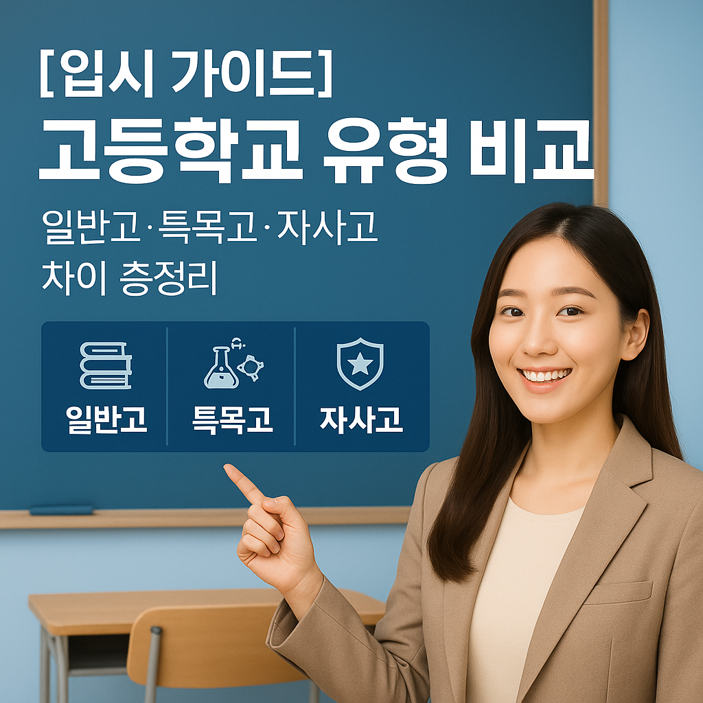 [입시 가이드] 고등학교 유형 비교 ｜ 일반고·특목고·자사고 차이 총정리