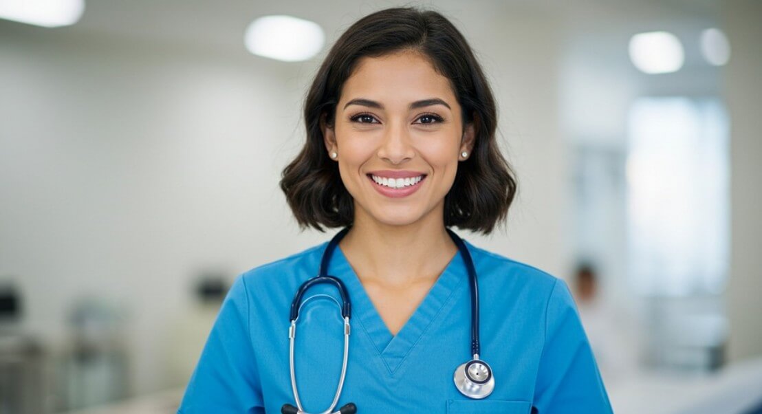 웃고 있는 간호사