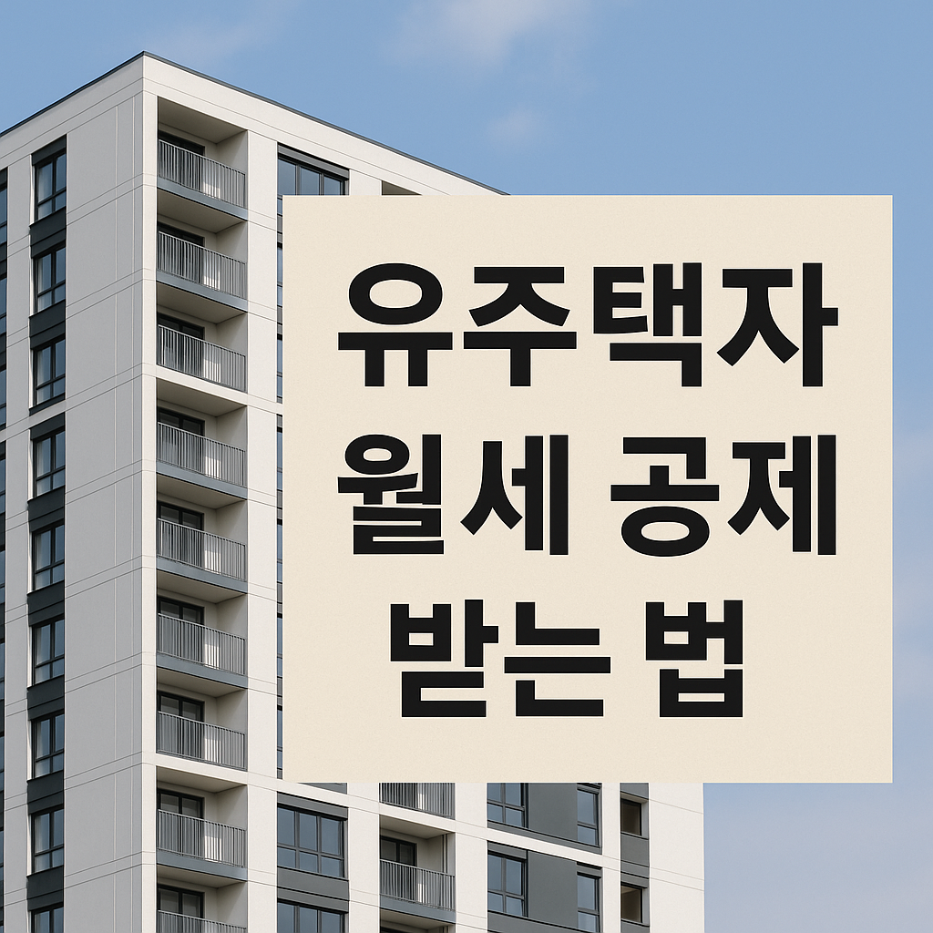 유주택자도 월세 공제 받을 수 있다