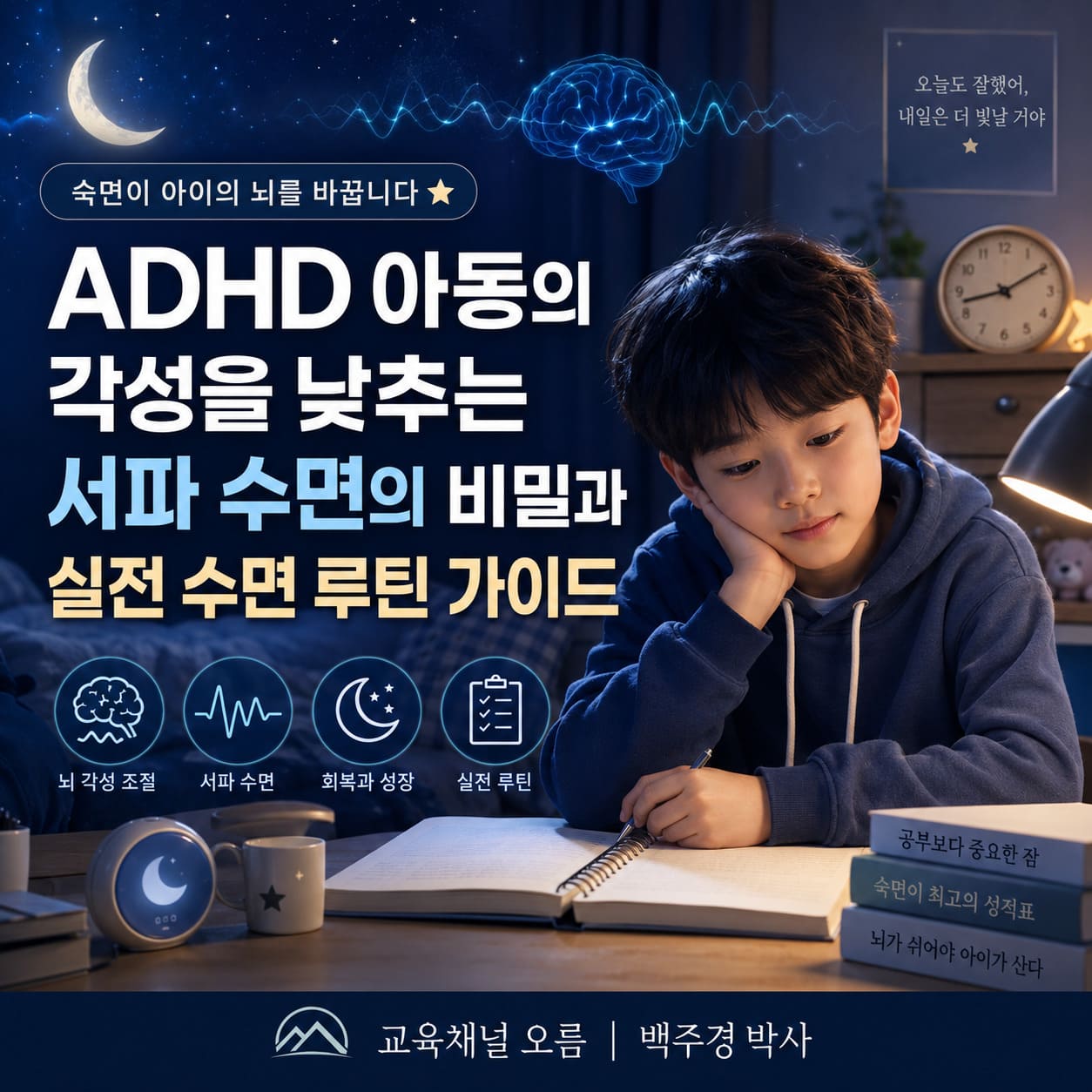 ADHD 아동의 각성을 낮추는 서파 수면의 비밀과 실전 수면 루틴 가이드 ❘ 교육채널 오름 백주경 박사
