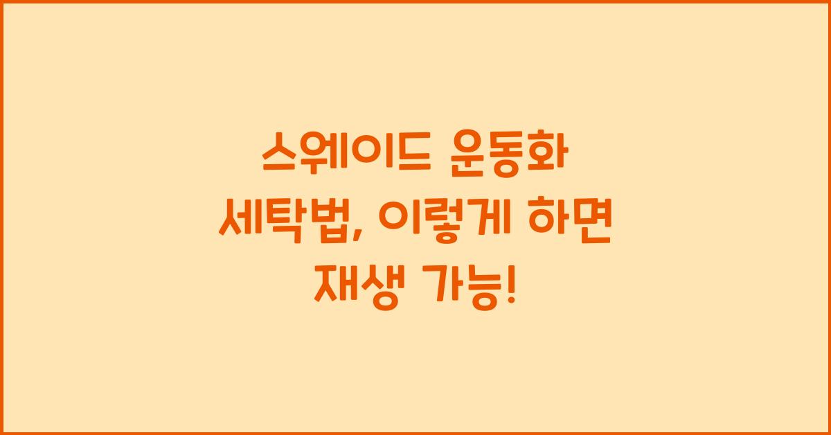 스웨이드 운동화 세탁법