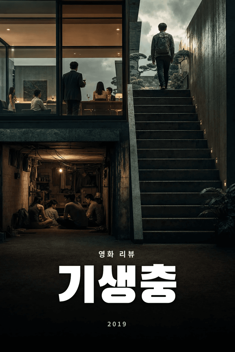기생충 영화 리뷰 대표 이미지 - 가족 드라마와 블랙 코미디가 결합된 봉준호 감독 작품