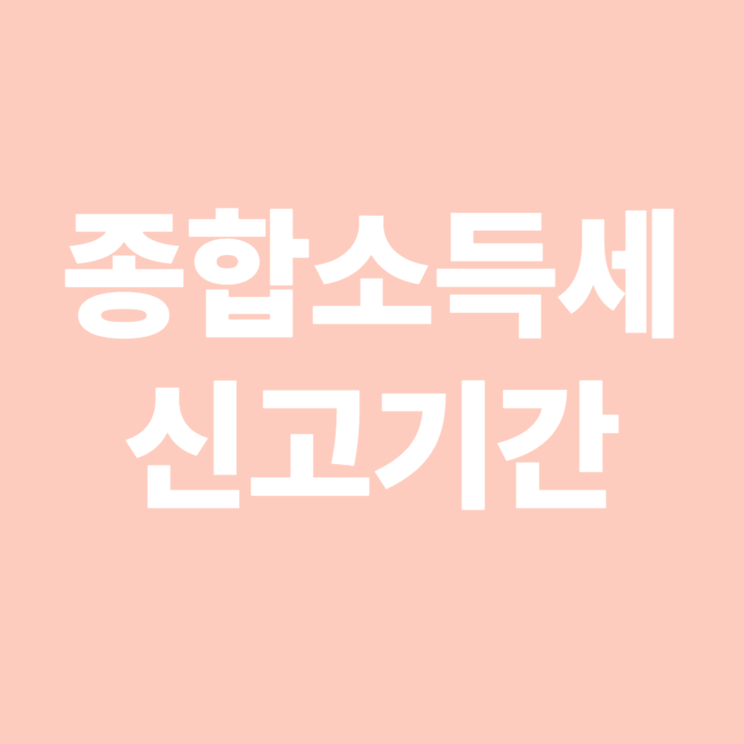 종합소득세 신고기간