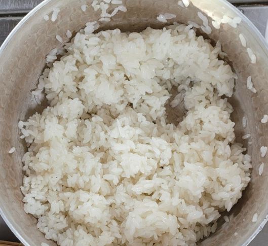 밥 완성(수회 뒤집기)