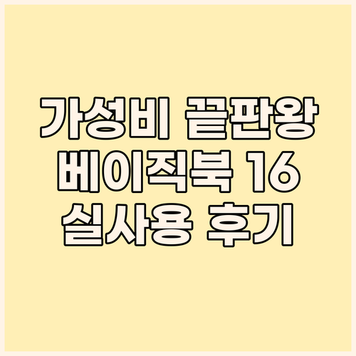 가성비 노트북 끝판왕? 베이직북 16..