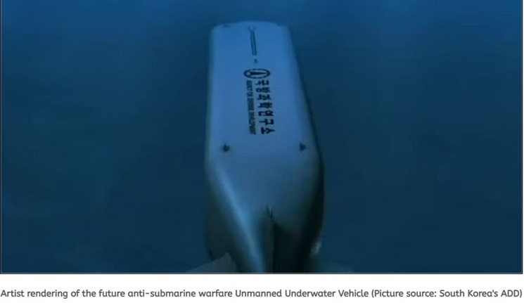 ADD, 대잠 탐지소나용 수중 음향센서 핵심기술 국내 확보 VIDEO: Anti submarine warfare Unmanned Underwater Vehicle successfully tested by South Korea