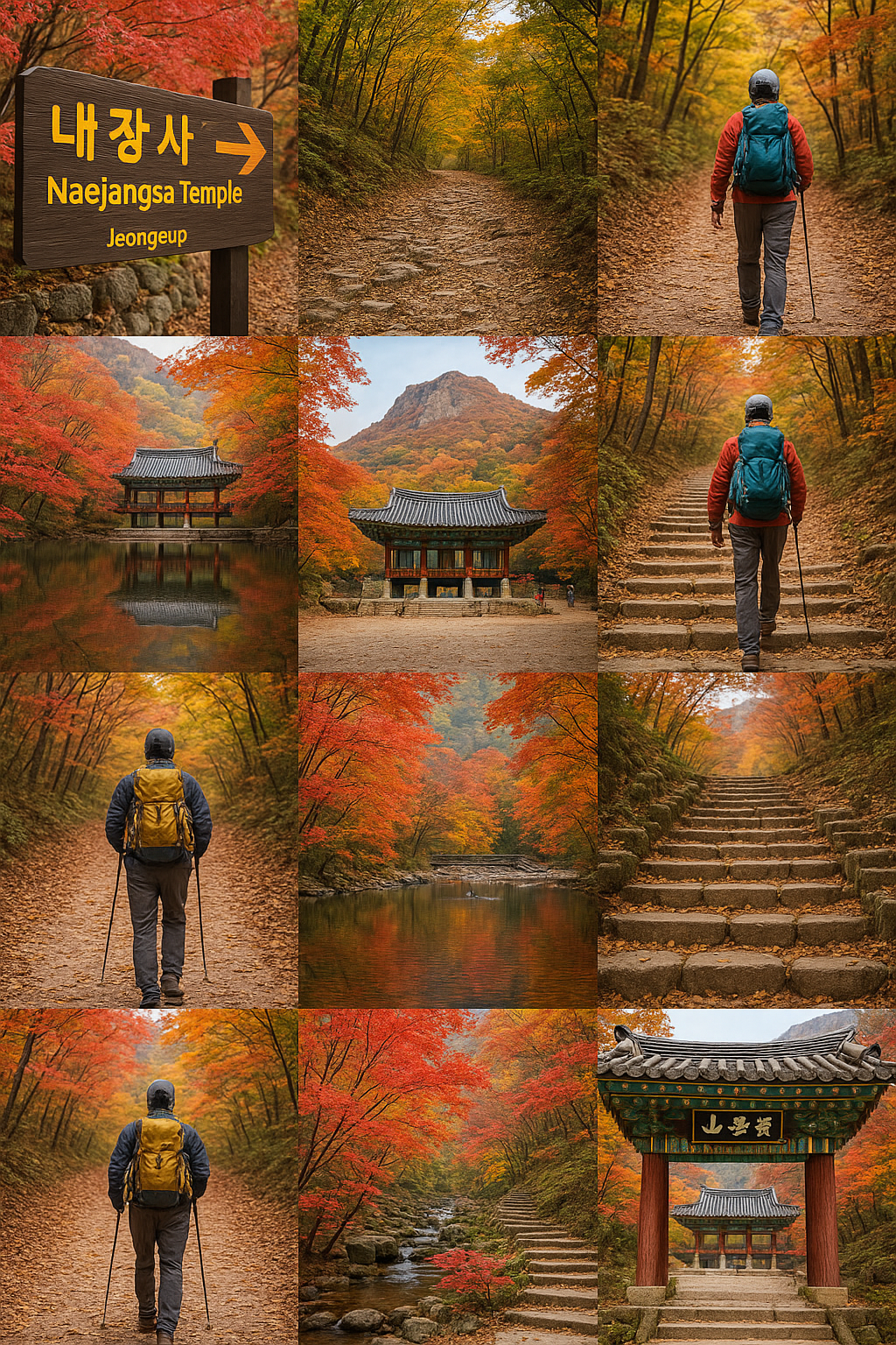 가을 정읍 트래킹 명소 내장사, 단풍, 산책