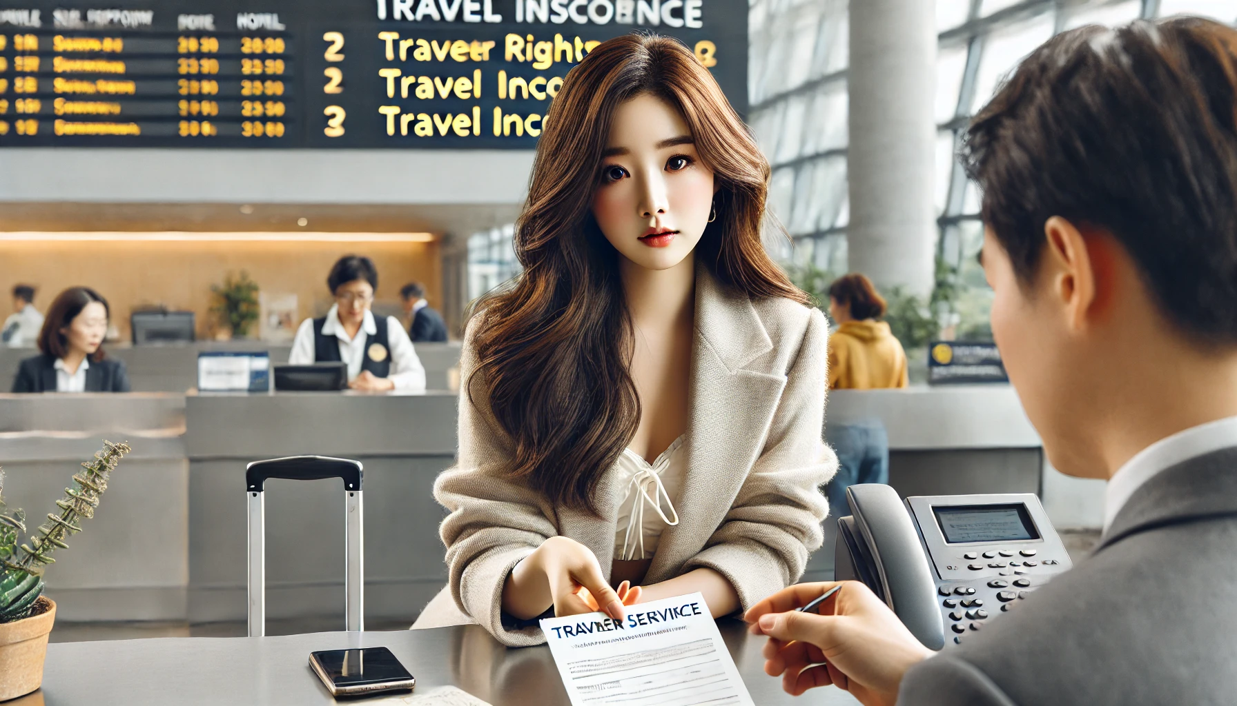 여행 민원 처리하는 이미지