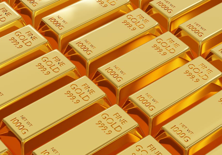 금괴와 금 시세 차트를 통해 금 ETF 투자 개념을 설명하는 이미지