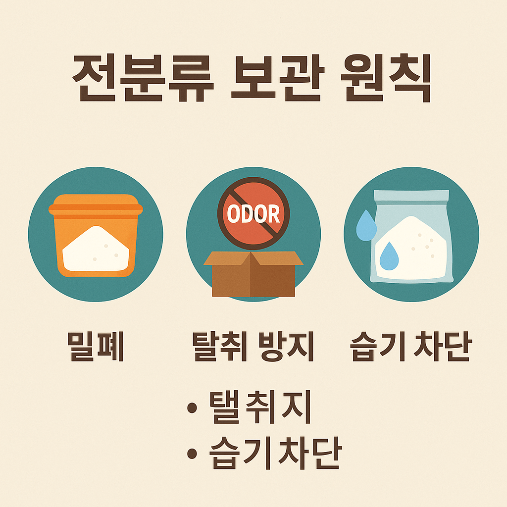 전분류 보관 원칙