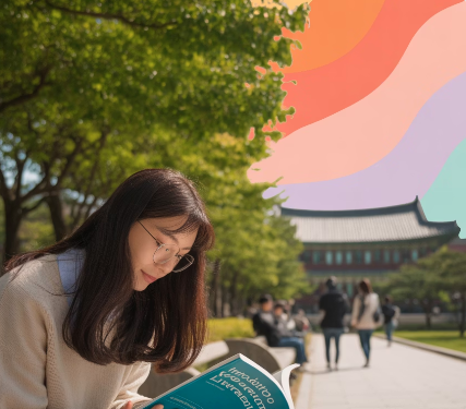 2026 Kookmin University essay exam preparation guide with study materials and graduation cap illustration